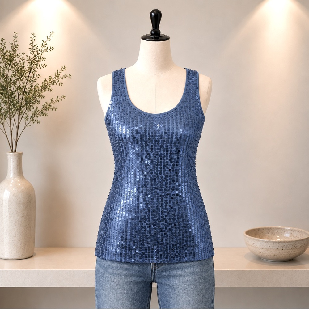 🆕 w/ tags Ann Taylor sequin tank top XS